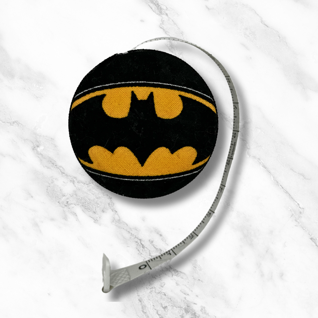 How Many Na-Na's? - Batman -  Fabric-Covered Retractable Tape Measure - hand-decorated, portable!