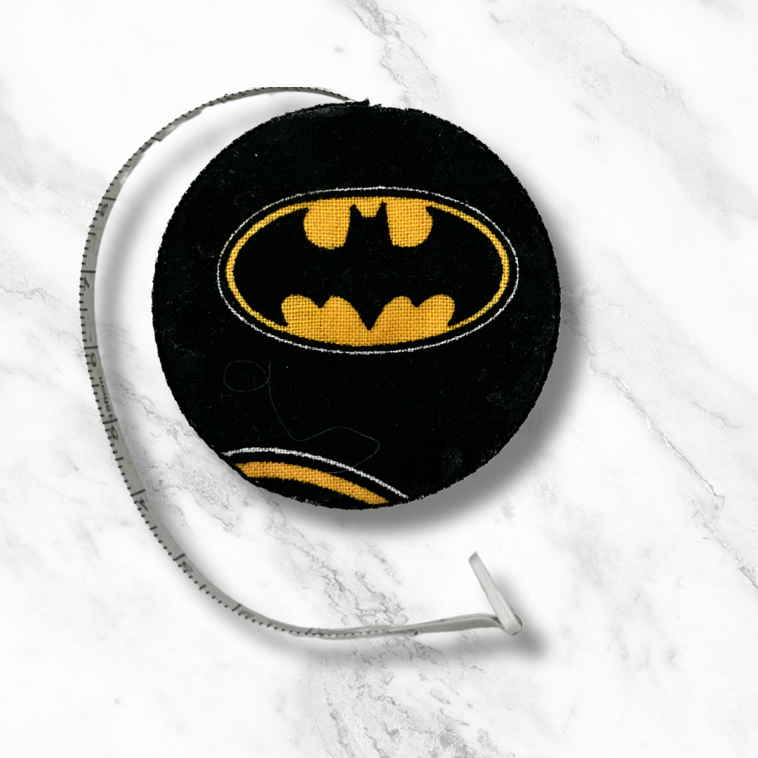 How Many Na-Na's? - Batman -  Fabric-Covered Retractable Tape Measure - hand-decorated, portable!