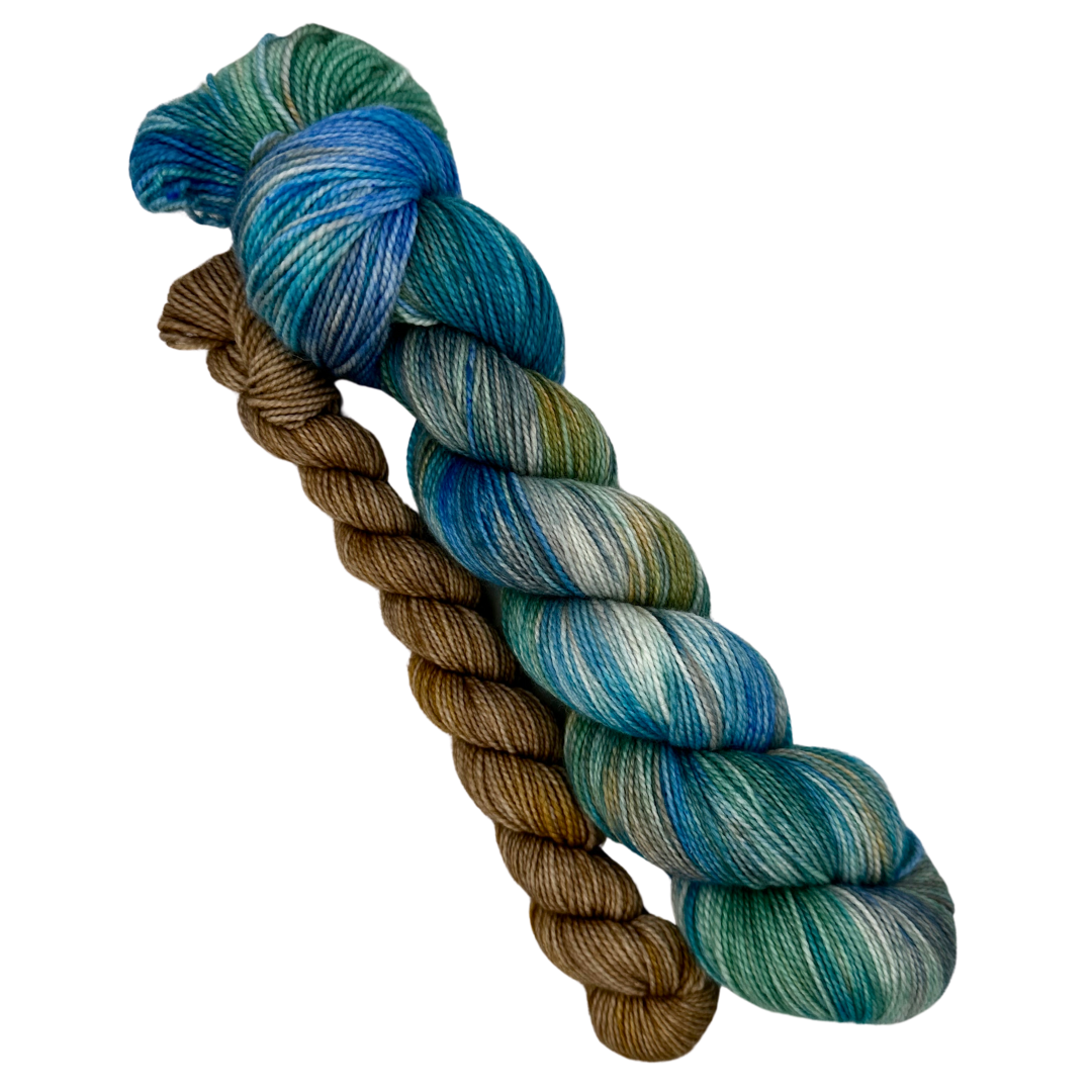 Beach Day - Full & Sidekick Mini Skein Set - Twisted 'n Groovin' Sock