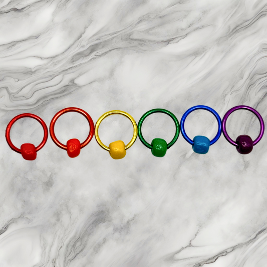 LGBTQIA+ Pride Rainbow Stitch Marker Set - Mix 'n Match   (ref #29)